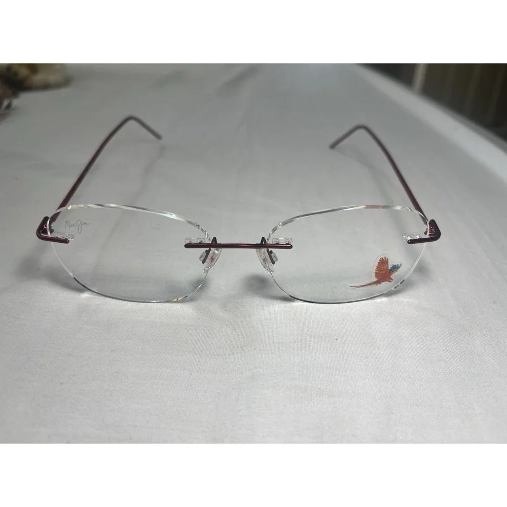 Maui Jim Women's Eyeglasses MJO 2006-35M Red Rimless Frame Japan 49[]16 150